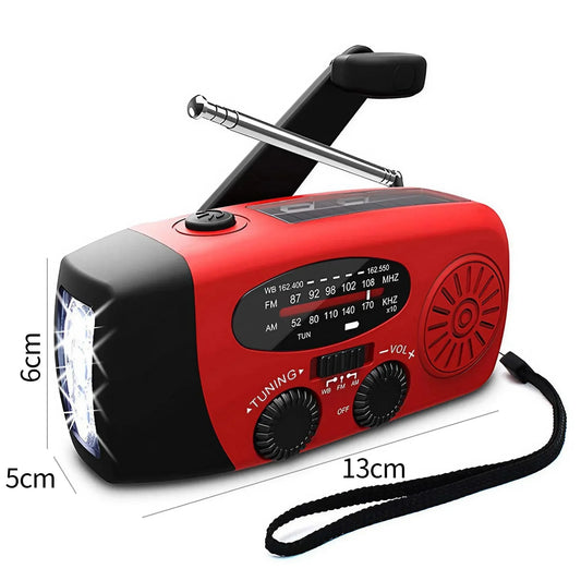 Radio d'urgence – Solaire, Manivelle, USB