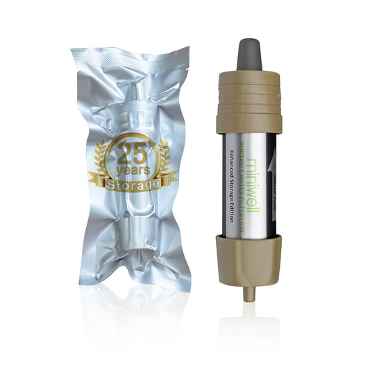 Compact water filtration system for 72h emergency kits in Europe