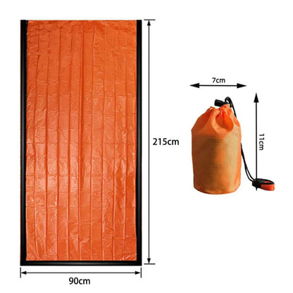 Compact emergency thermal survival sacks folded for storage – 2-pack